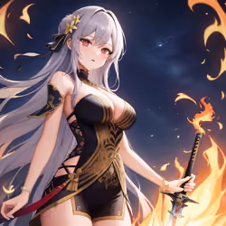 白髪の女騎士