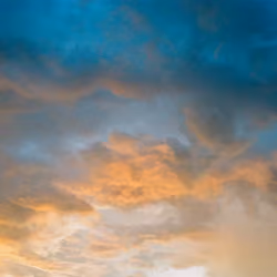 Sky, Blue, and Orange.