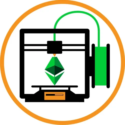 2D Animated 3D Printing Logo - "Ethereum ETH Logo"