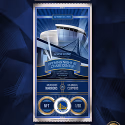 Warriors Chase Center Debut Ticket (1/10)