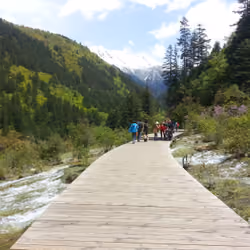The mountain hiking