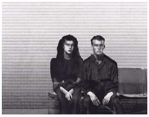 Male and Female Sitting