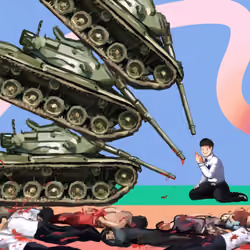 Exchange student vs army
