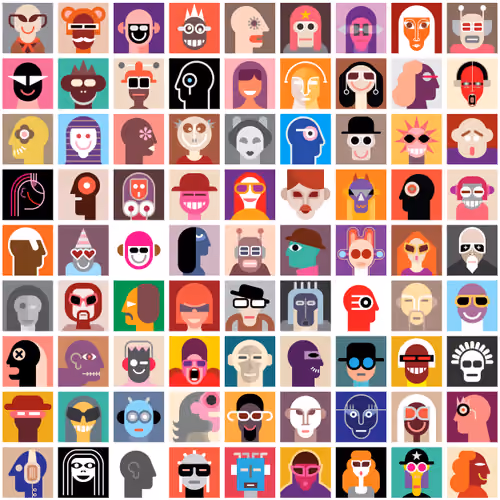 people portraits, vector avatars