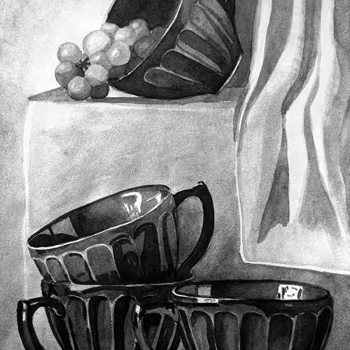 Grisaille cups