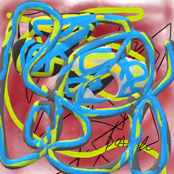 Abstract #9 - Green and Blue in Red