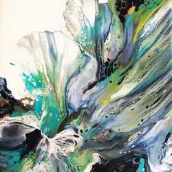 Green Blue and Black wave