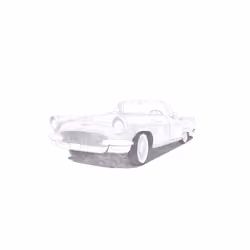 1957 Ford Thunderbird Pencil Drawing