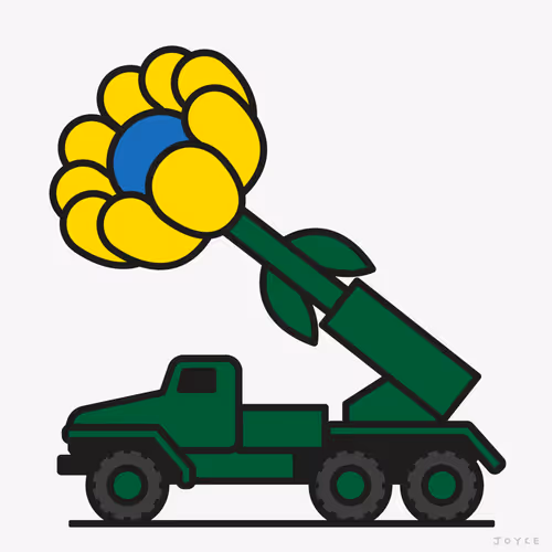 James Joyce. Peace: Flower launcher