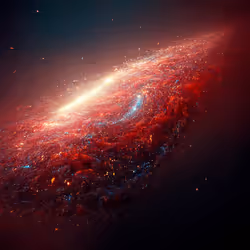 Sculptor Galaxy Red Space Unreal Engine