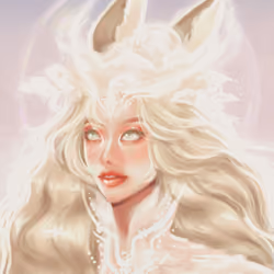 Rabbit and the moon