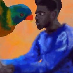 Staring Contest ( or Hicks in Blue )