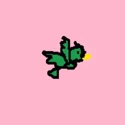 green bird