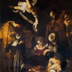 The Nativity with St. Francis and St. Lawrence