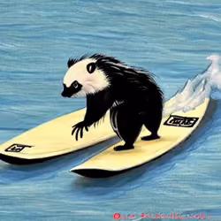surfing skunk