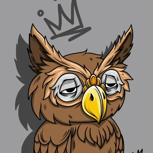The bored owl is no longer bored.