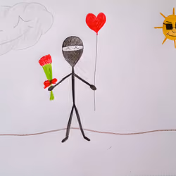 Ninja Holding a Balloon #2