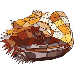 THE BEARDED DRAGON - POLYGONAL STYLE