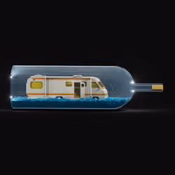 Krystal Ship In A Bottle