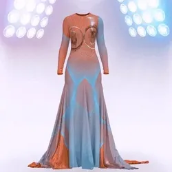 Space Crypto Dress -Orange
