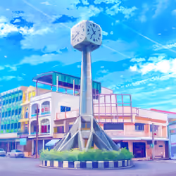 Clock Tower Roundabout in Buriram
