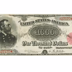 USA 1890 Grand Watermelon $1,000 Treasury Note