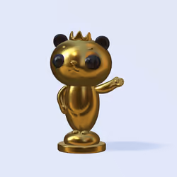 Golden panda trophy 10