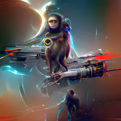 Abstract Sci-Fi Monkey #8