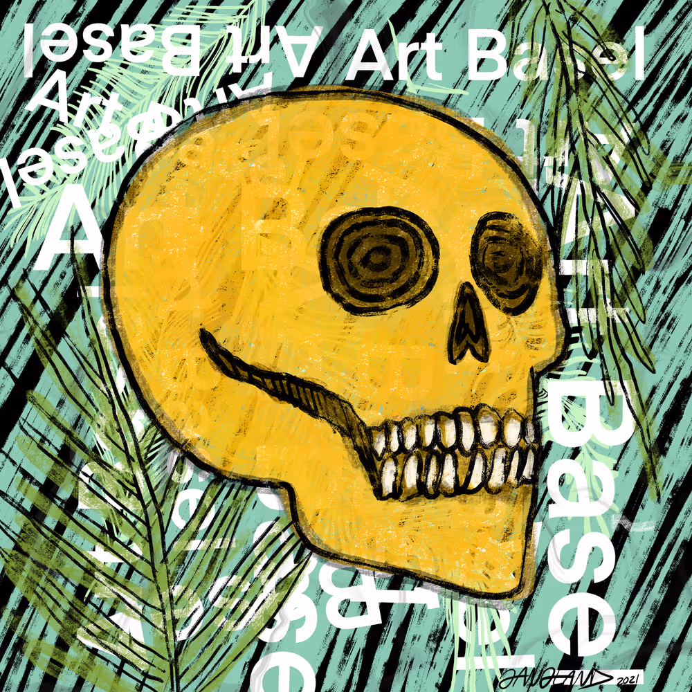 Gangland Skull #329 - "Art Basel 2021" - by Eddie Gangland