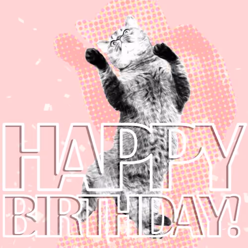 Happy Birthday Cat #001