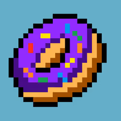Purple Frosted Donut With Sprinkles