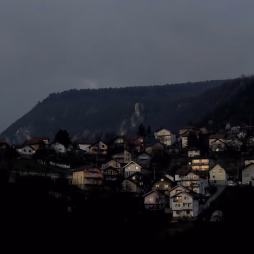 Houses by the Mountain