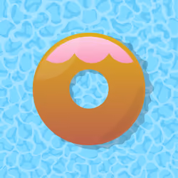 Float Donuts in the Sea