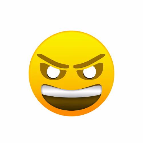 Crazed and Angry Emoji
