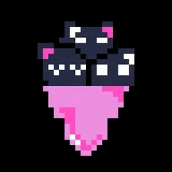 pixelart icecream cat black #6