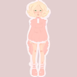 Digital art kawaii girl
