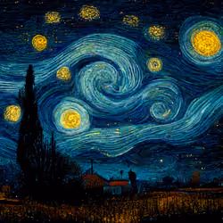 Starry night Vincent van Gogh v02 #02