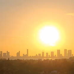 Miami Skyline Sunset Photo L/E 10/20