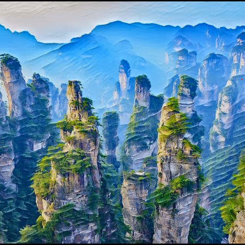 Zhangjiajie National Forest Park, Hunan, China oil canvas painting