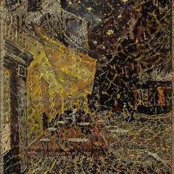 Café Terrace With Paint - Paint Splatter - 1888