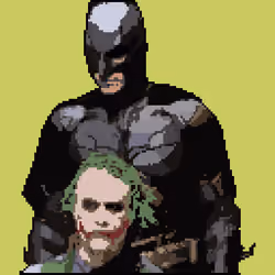 Batman and joker Pixel