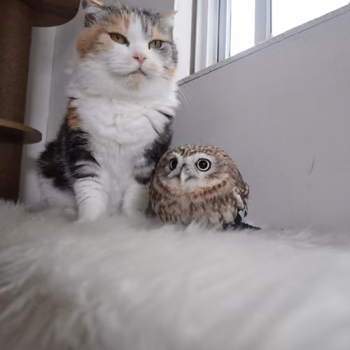 cat & owl photograph #47