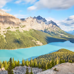 Peyto Lake view over Rocky Mountains