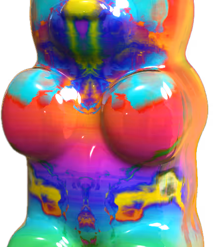 Blended Trip Gummy Bear #024 (Rorschach #089 + Rainbow #038)