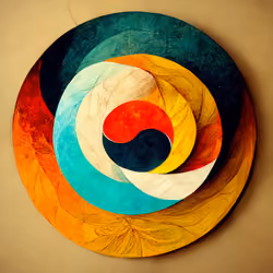 Abstract Geometry Ying And Yang 