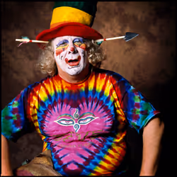 Wavy Gravy "TieDye" - May 8, 1996 - Photograph by Jay Blakesberg - NFT EDITION of 1