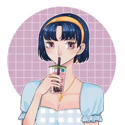 Strawberry Milk Tea Boba Girl