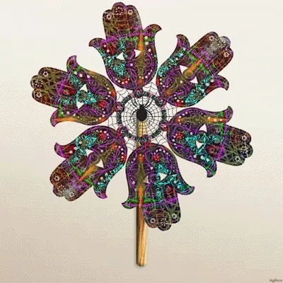 Pinwheel #448 The Hamsa - Hand of Fatima  v2