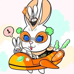 #006 Bunny  run with carrot rocket