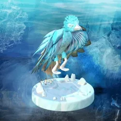 3D SPIRIT WORLD #0017: Ice Phoenix by FRACTALICIA